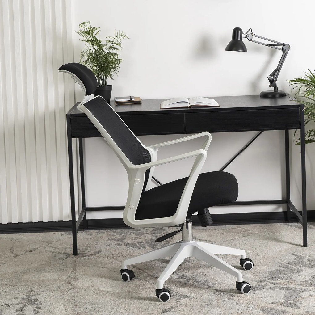 Fotel Biurowy Ergonomiczny Obrotowy FLEX Czarny Nowoczesny