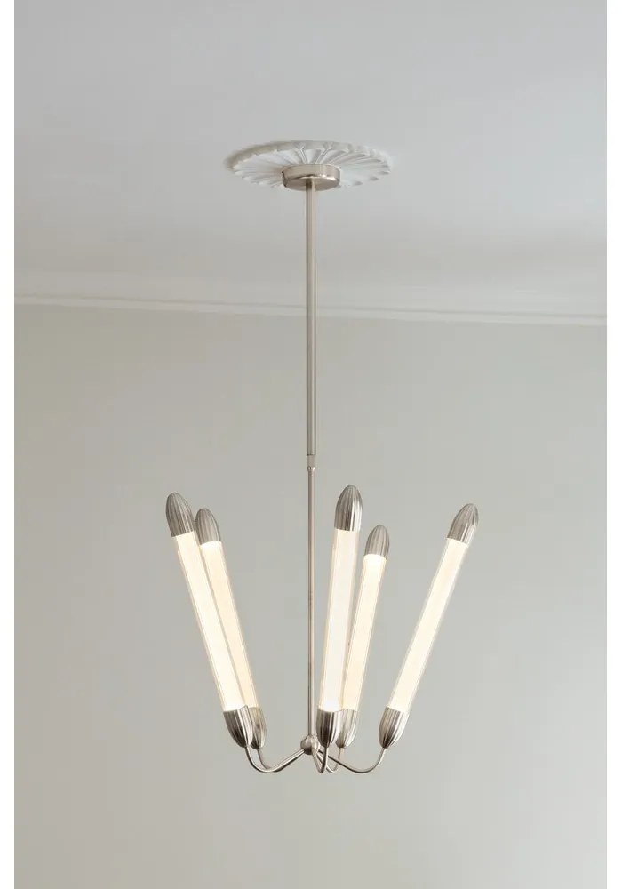 Stalowa lampa wisząca w kolorze srebra ze szklanym kloszem ø 86 cm Lemon Squeeze – UMAGE