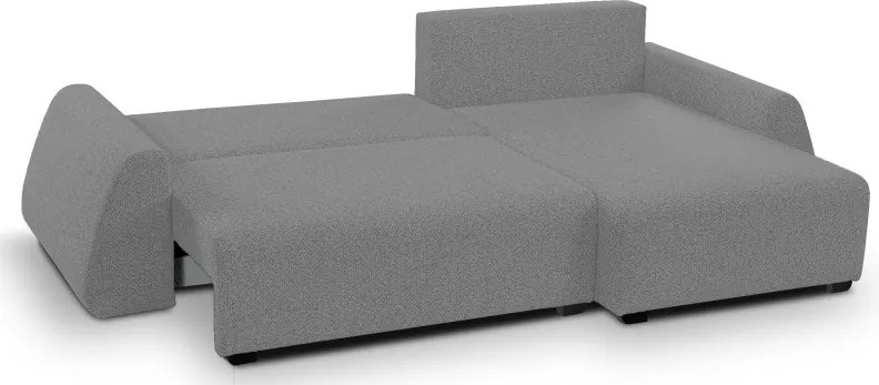 Narożnik ALMI Prawostronny z funkcją spania, wolnostojący tkanina EXCITE ME 05 Srebrny