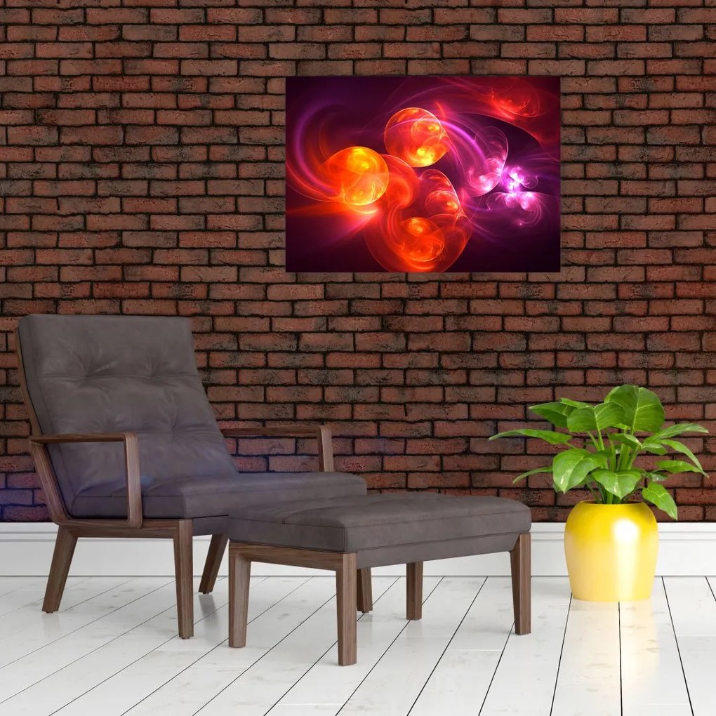 Obraz na szkle - nowoczesna abstrakcja (70x50 cm)