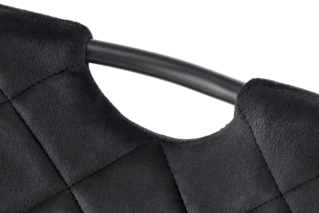 Krzesło tapicerowane K577 VELVET czarne HALMAR