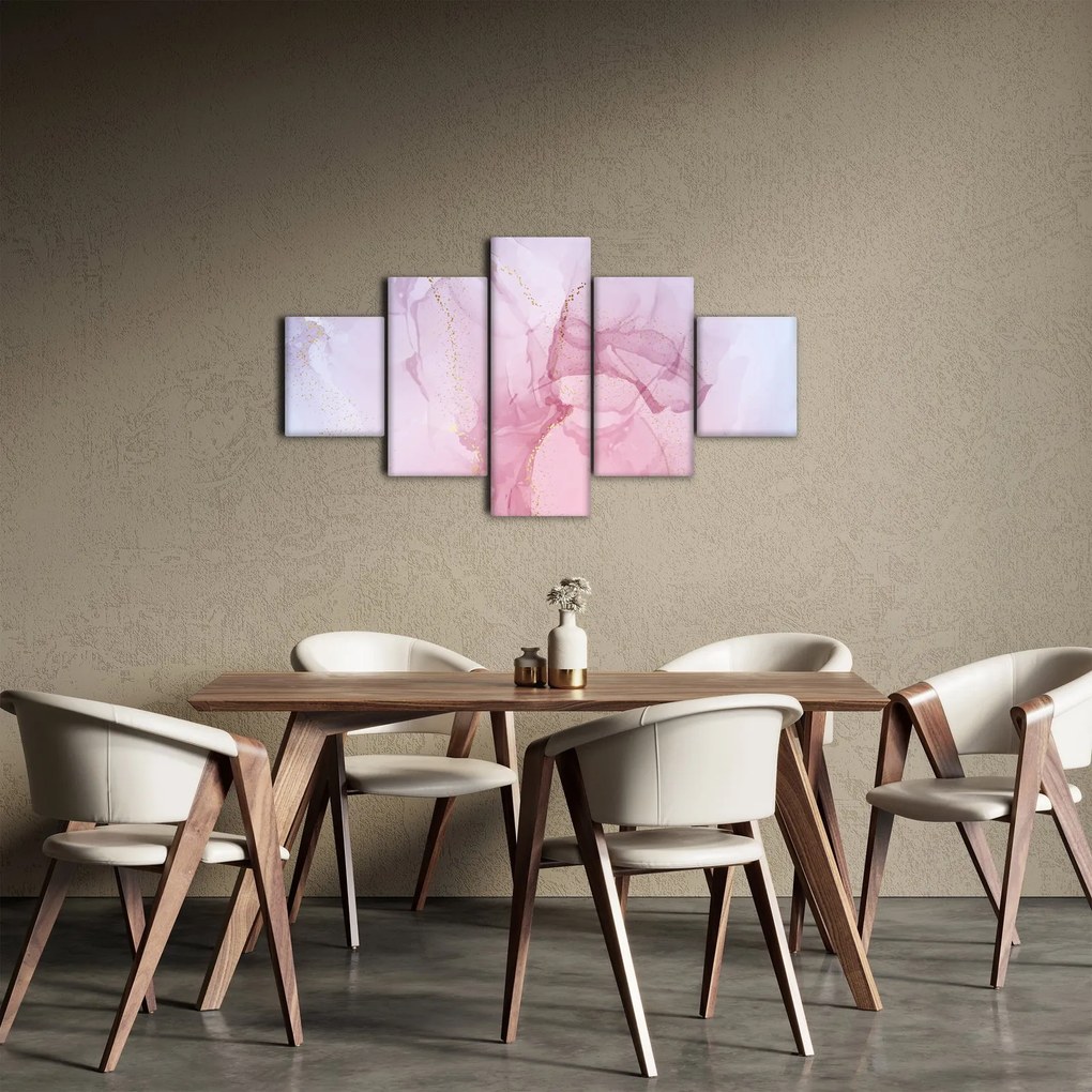Obraz - Różowe plamy (125x70 cm)