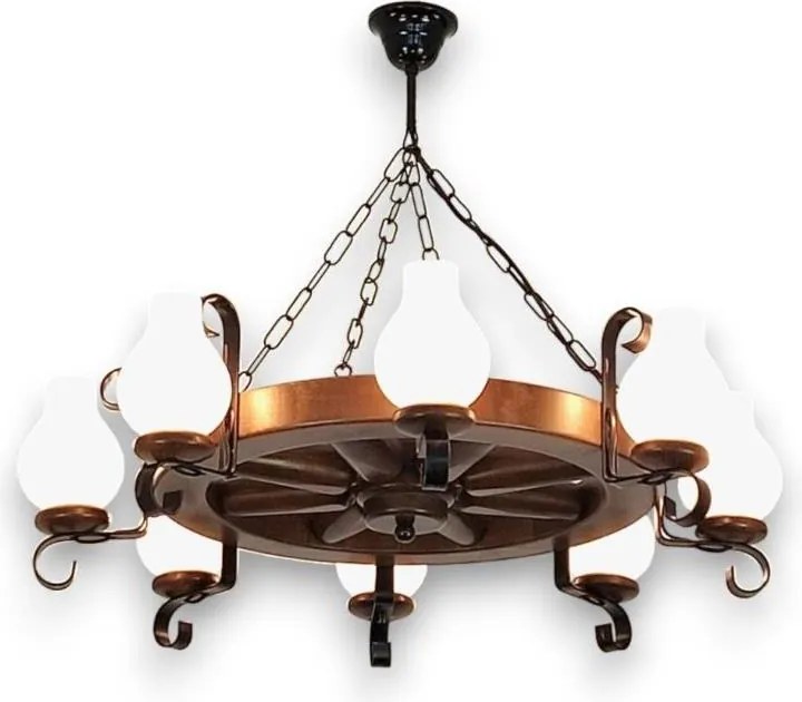 Brilagi - Żyrandol na łańcuchu ROATA 8xE14/40W/230V, średnica 70 cm, buk/orzech