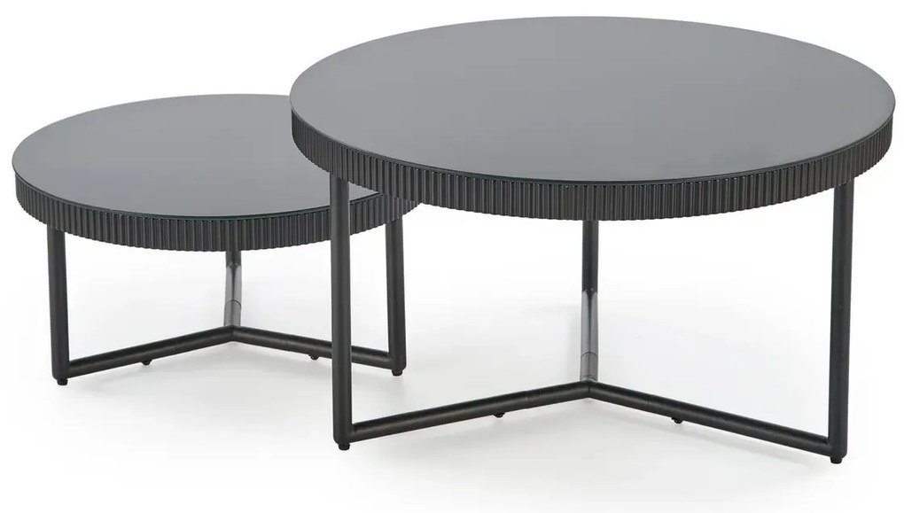 Stolik kawowy COSMO 80x80cm czarny HALMAR