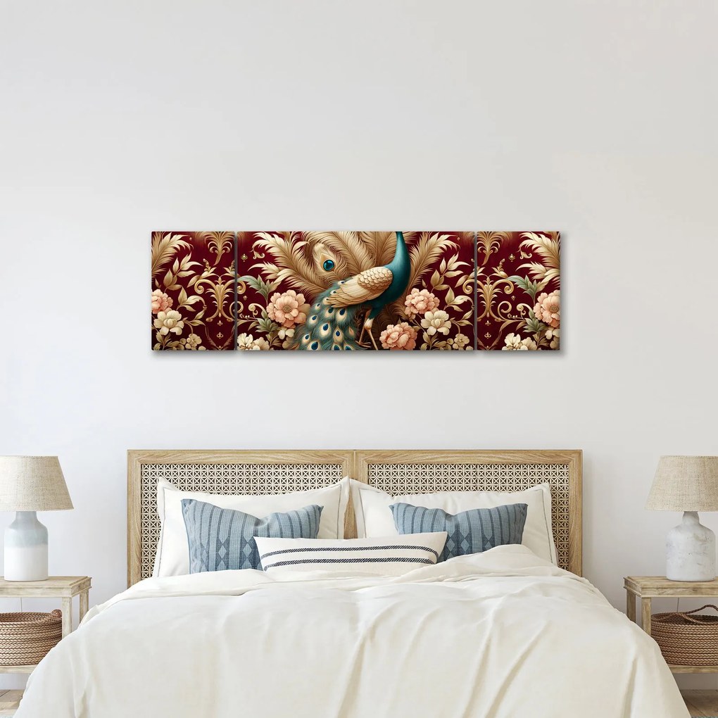 Obraz – Elegancki paw (170x50 cm)