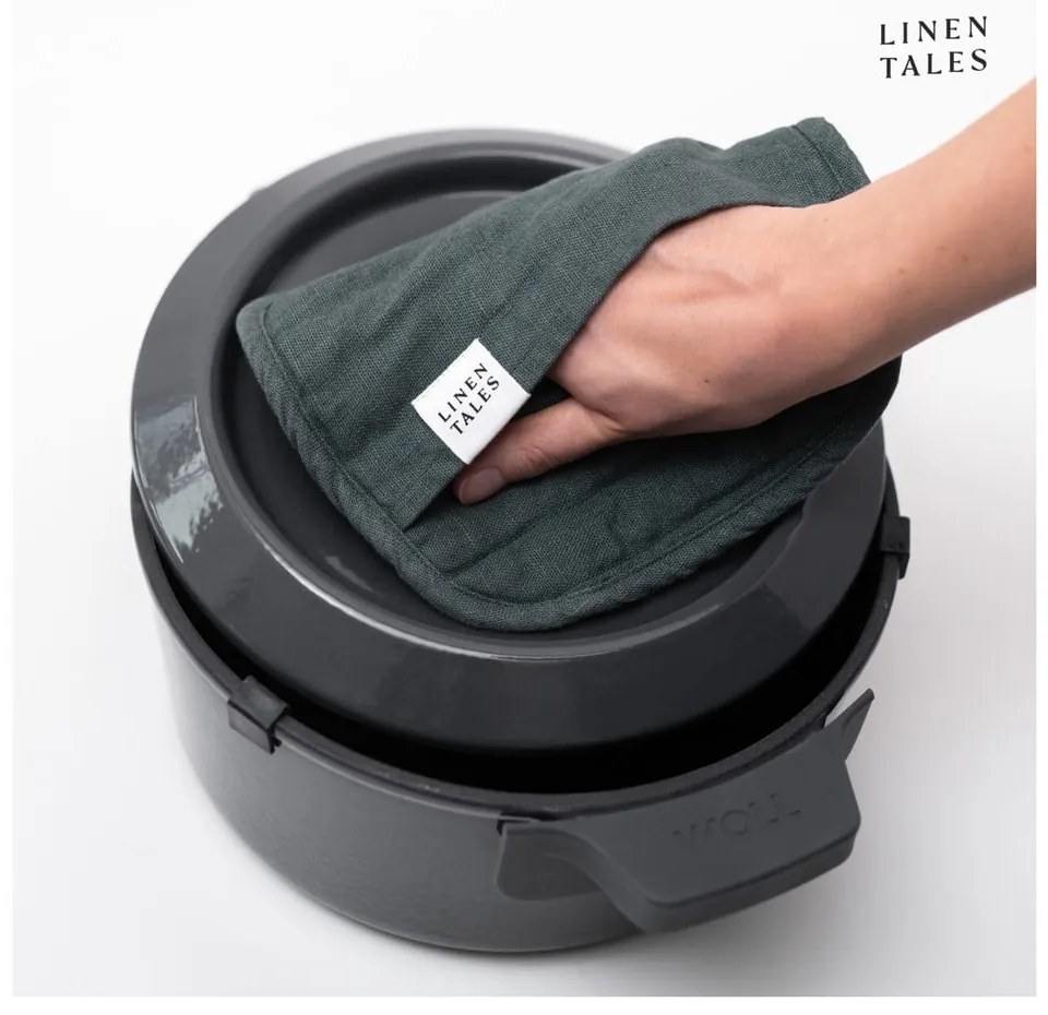 Lniana rękawica kuchenna Forest Green – Linen Tales