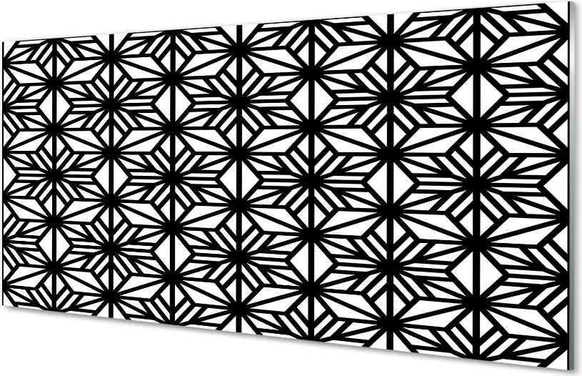 Szklany Panel Geometryczne Motywy Kwiatowe