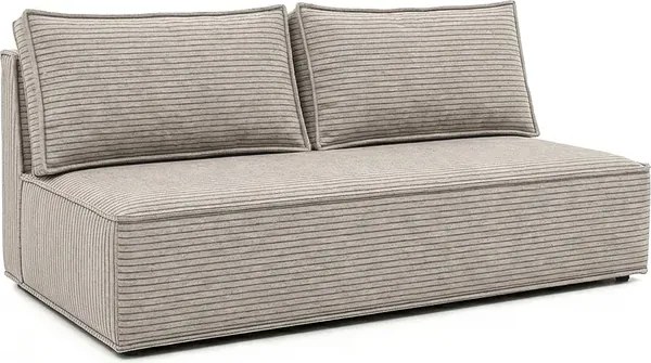 Sofa z Funkcją Spania MAVIA Beżowa Sztruksowa Nowoczesna