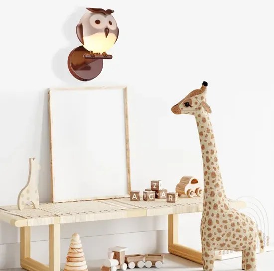 Dziecięcy kinkiet w kształcie sowy - N44 D6-M68