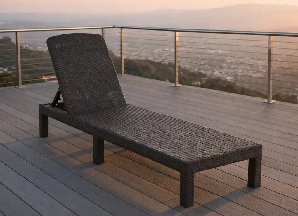 Leżak ogrodowy basenowy Aquaris SL-01 składany, kolor szary