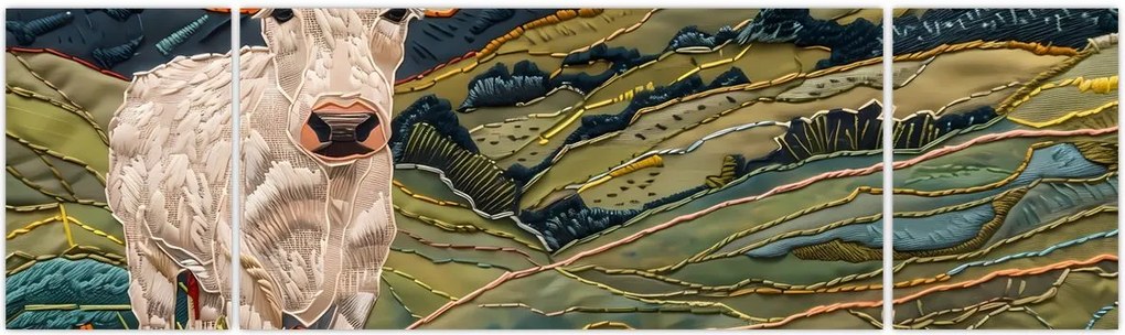Obraz - Imitacja dzianego motywu (170x50 cm)