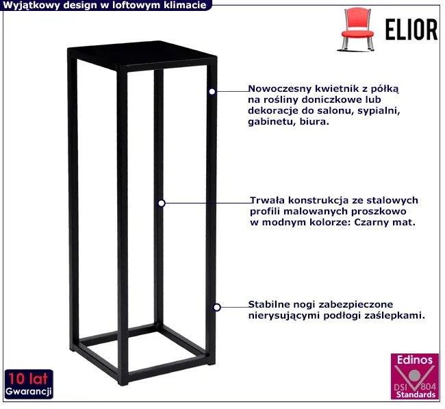 Metalowy stojący kwietnik L3-G89