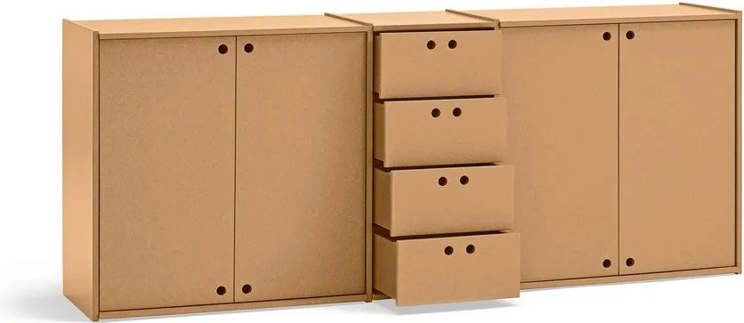 Komoda w naturalnym kolorze 197x80x40 cm Wally – Teulat