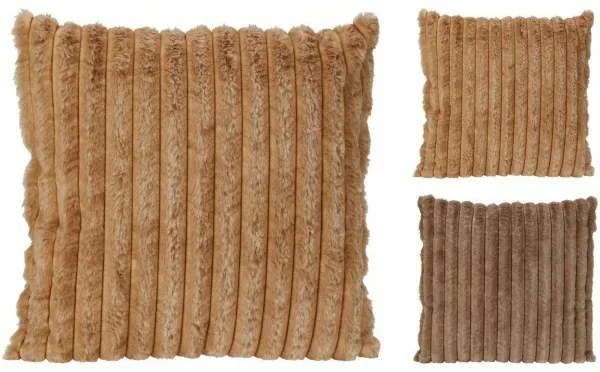 Poduszka Stripes jasnobrązowy, 45 x 45 cm