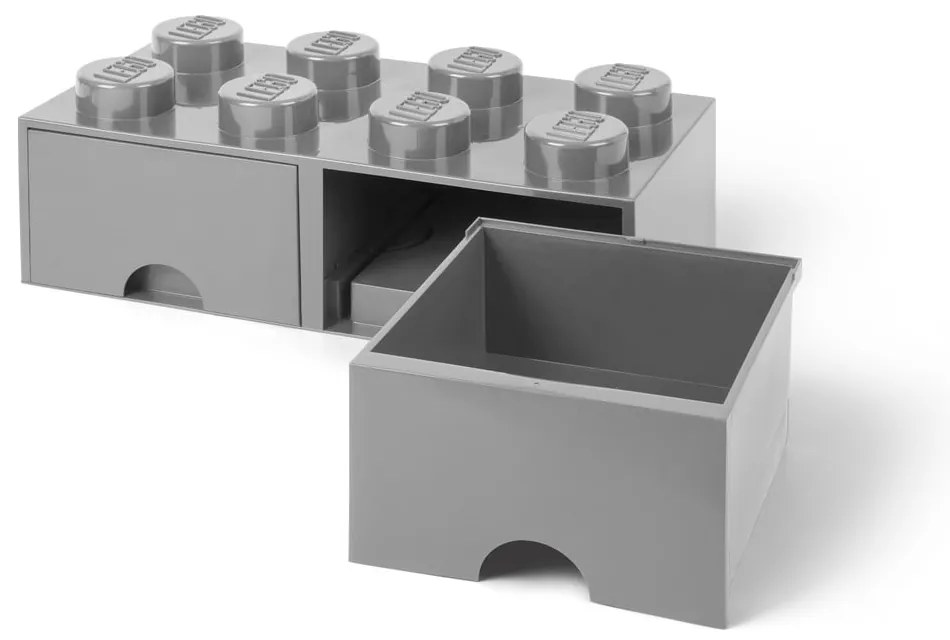 Szary pojemnik z 2 szufladami LEGO®