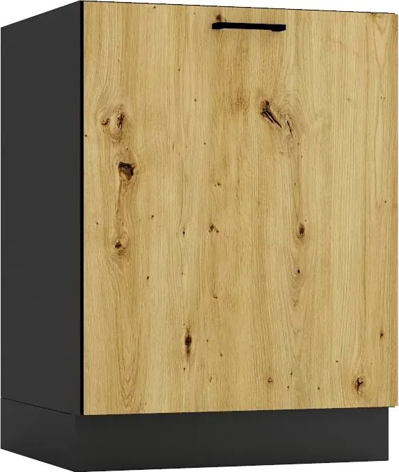 Szafka do zabudowy zlewu 60 cm grafit + dąb artisan E2-P49