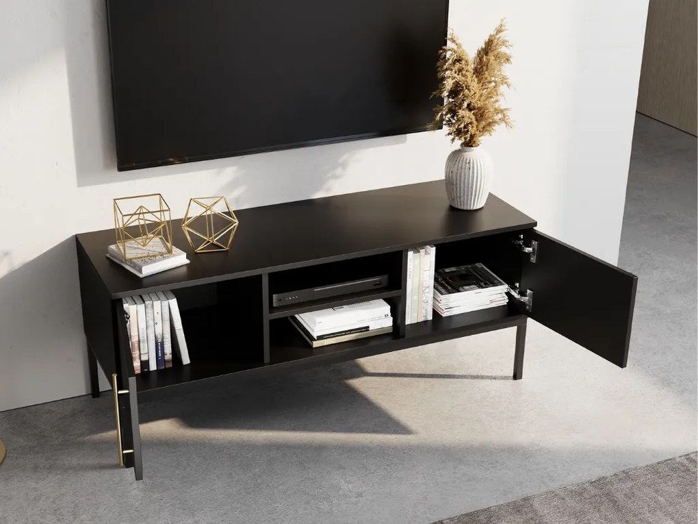 Szafka RTV LANZZI 120x40 cm, czarna