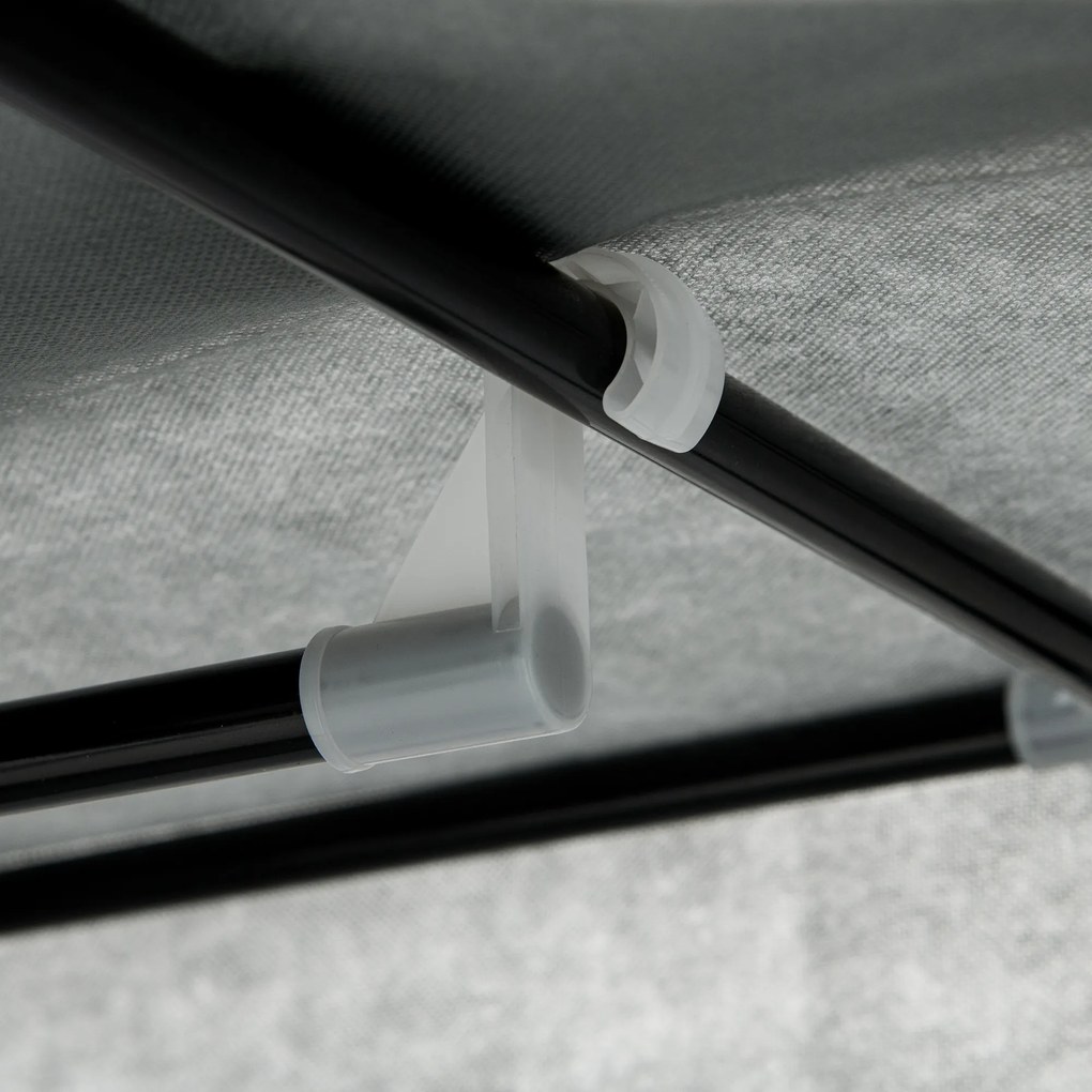 HOMCOM Szafa z tkaniny Szafa do przechowywania ubrań składana, 1 drążek na ubrania, 6 półek, 102 x 42,5 x 162,5 cm, Szary