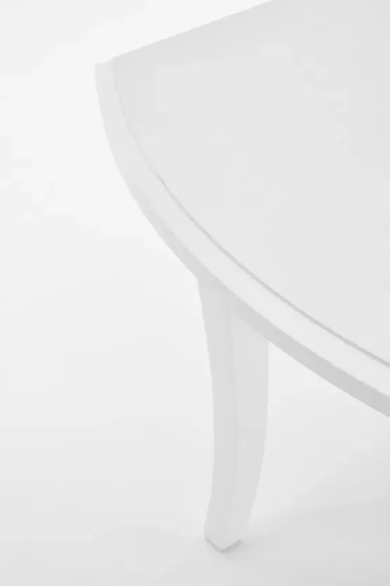 Elegancki rozkładany stół owalny Littoral 160-240 cm z laminowanym blatem i drewnianymi nogami