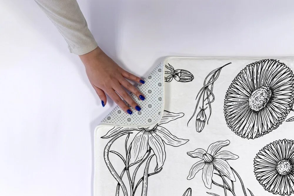 Dywanik do łazienki Dywanik do łazienki Kwiaty wzór