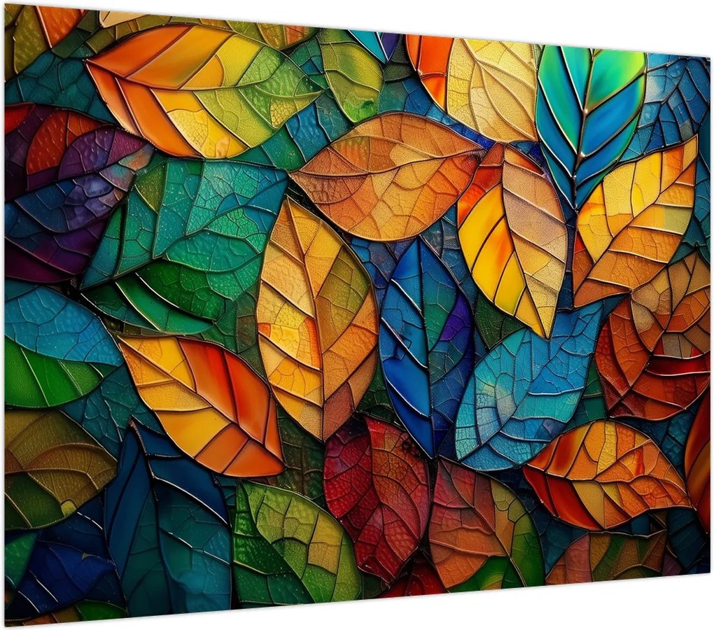 Obraz - Mozaika z liści (70x50 cm)