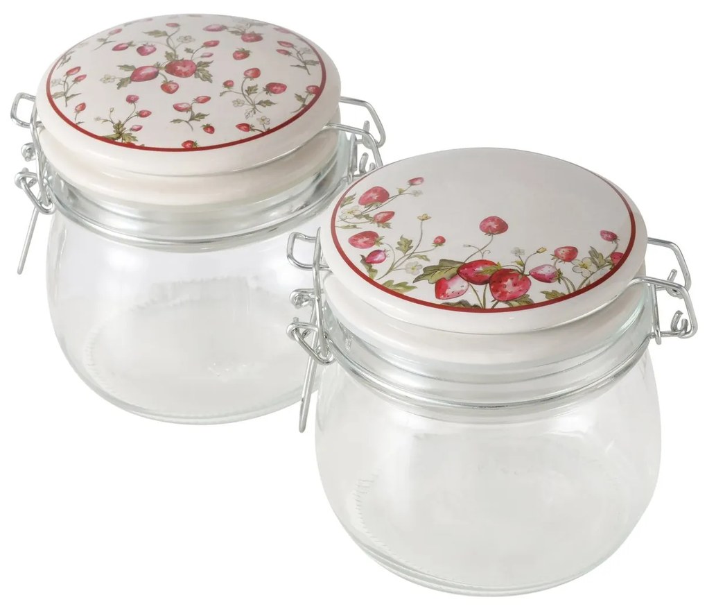 Słoik kuchenny dekoracyjny z pokrywką EMILY, 450 ml