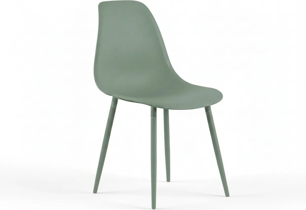 Krzesło do kuchni OSAKA plastikowe, szałwiowozielone