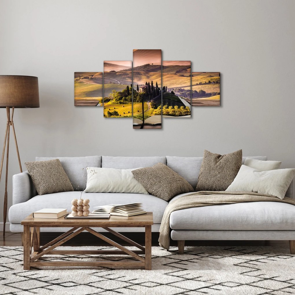 Obraz krajobrazu w książce (125x70 cm)