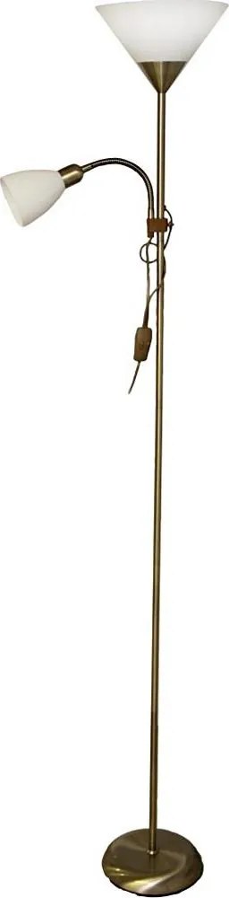 Lampa stojąca WENDY 1xE27/100W/230V + 1xE14/40W, mosiądz