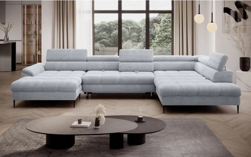 Narożnik EMPOLI XL w układzie U Lewostronny z funkcją spania Lewostronny w ktaninie AUSTIN 03 WERSAL