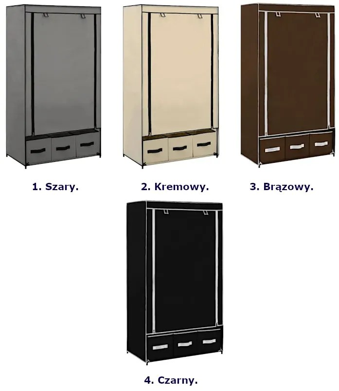 Brązowa składana materiałowa szafa K6-Z32