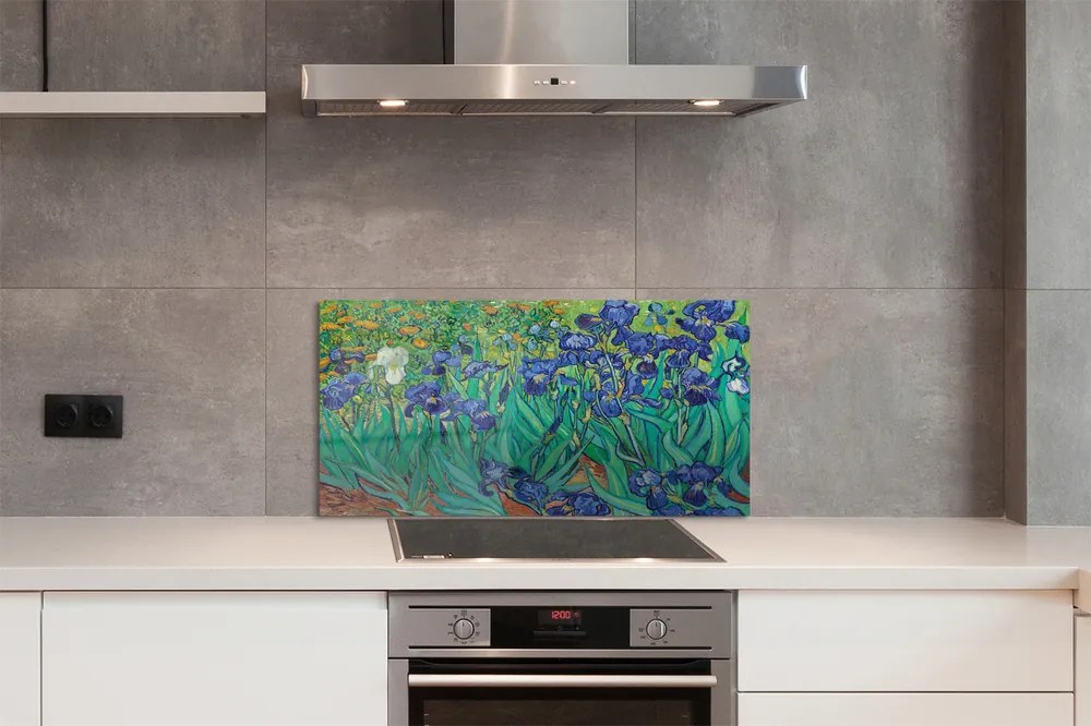 Szkło do Kuchni na Ścianę Irysy - Vincent Van Gogh