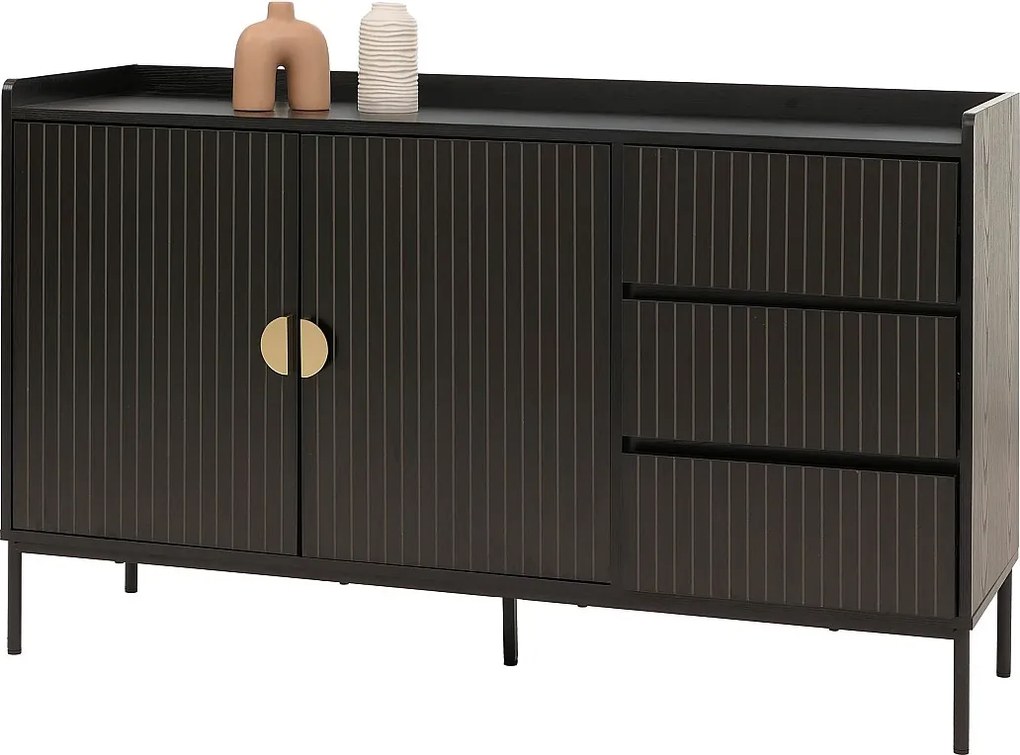 Kredens MCW-O39,  wygląd drewna czarny