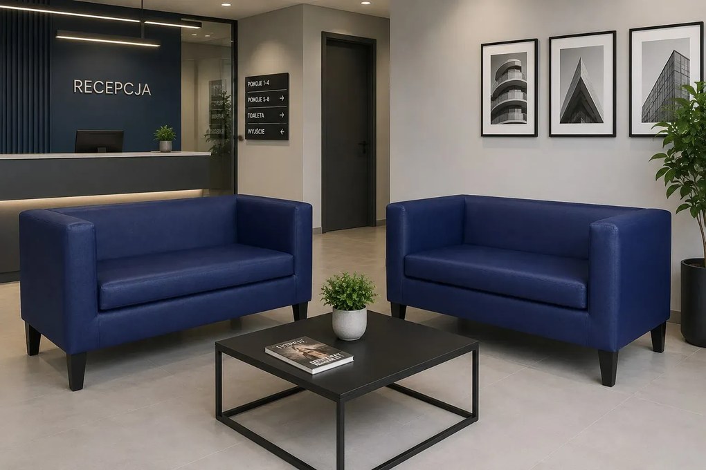 Sofa Monaco : Kolor nogi - Venge, Kolor tkaniny - EKO-SKÓRA - 4D, Typ tkaniny - Eko-skóra , Wysokość nogi - 20 cm