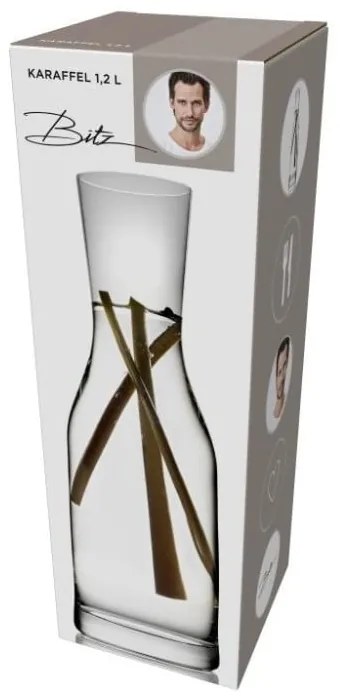 Biała szklana karafka 1,2 l Fluidum − Bitz