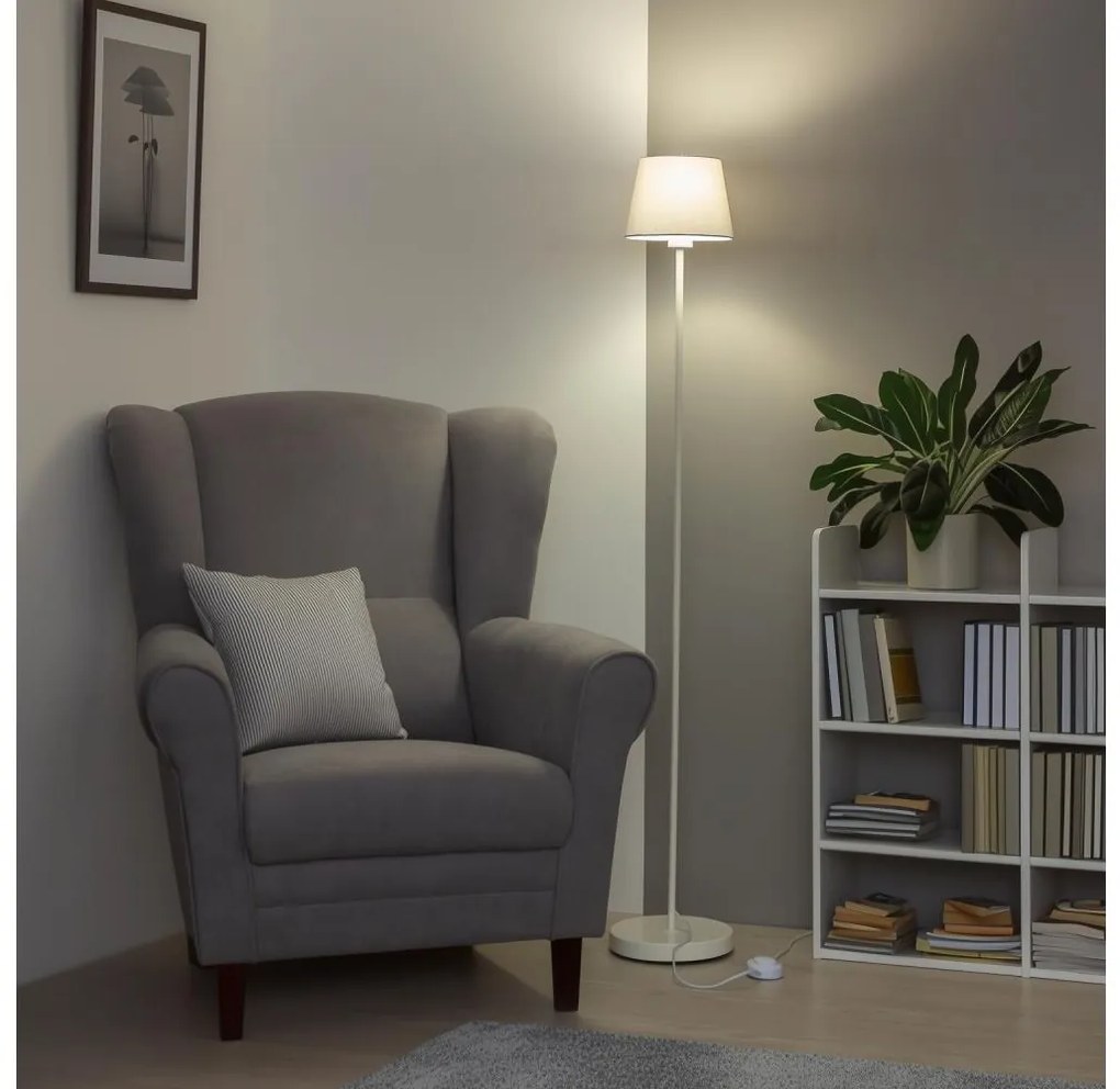 Brilagi - Lampa stojąca LED CERIA 1xE27/40W/230V śr. 20,5 cm szary/biały