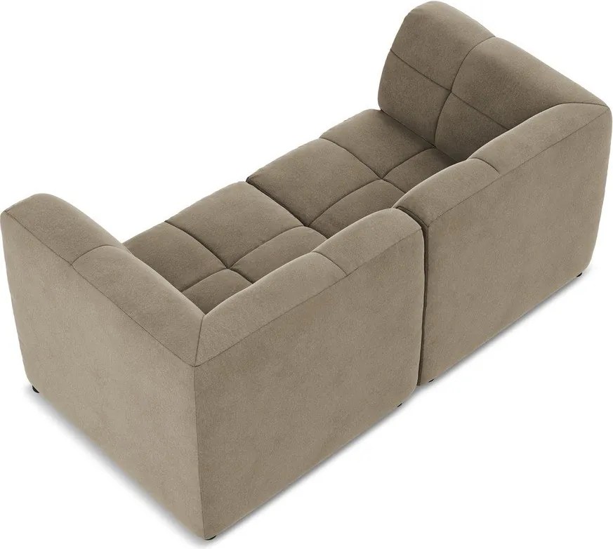 Brązowa aksamitna sofa 180 cm Aloha – Makamii
