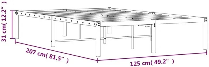 Białe industrialne łóżko metalowe 120x200 cm - Tresto