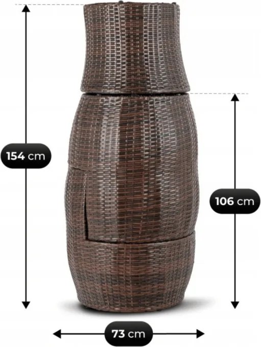 Zestaw Mebli Ogrodowych FRIO Brązowy/Beżowy 2x Fotel Stolik Tarasowy Nowoczesny
