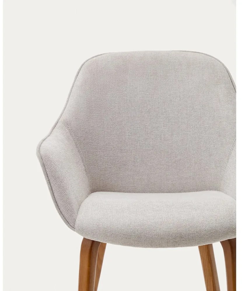 Beżowy tapicerowany fotel jadalniany Aleli – Kave Home