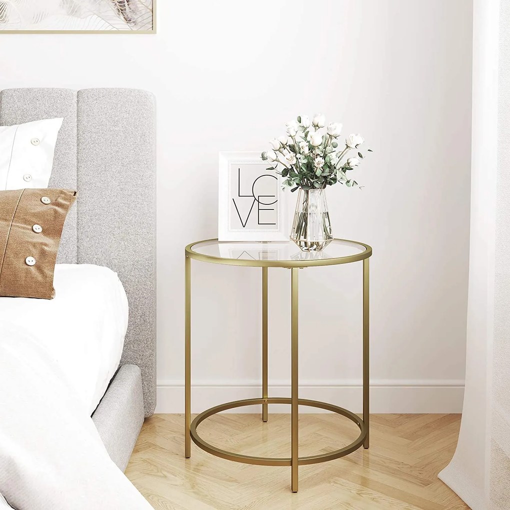 Okrągły stolik kawowy Aridea 20 w stylu glamour