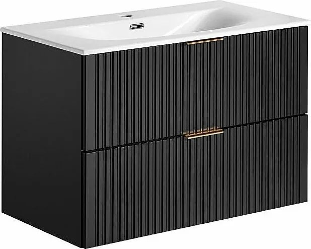 Szafka pod umywalkę ADEL BLACK 82 80cm czarny mat