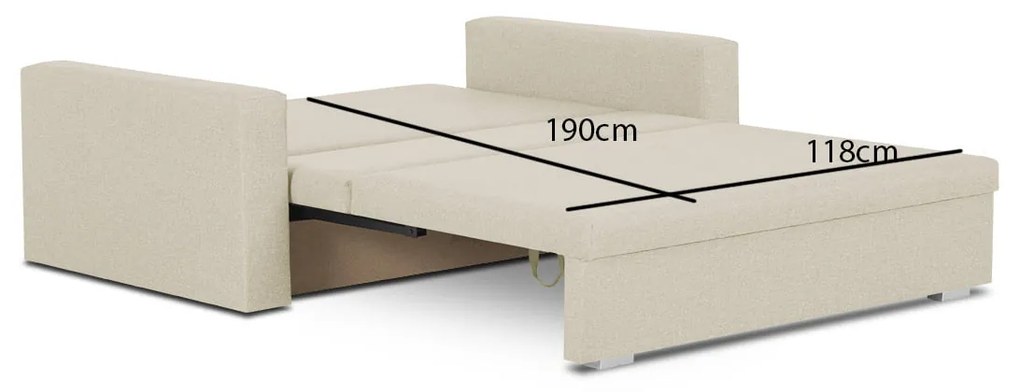 Sofa kanapa 2 os z funkcją spania MONDO Cappuccino