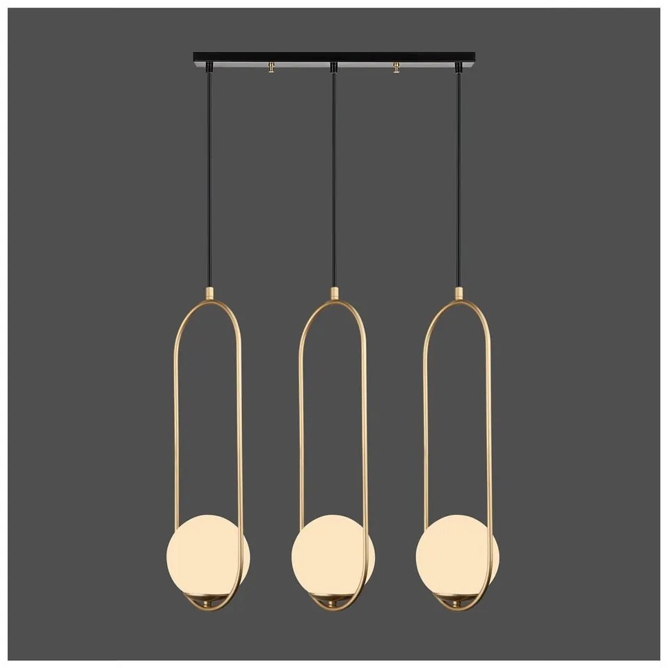 Lampa wisząca w kolorze złota Squid Lighting Arch, wys. 146 cm