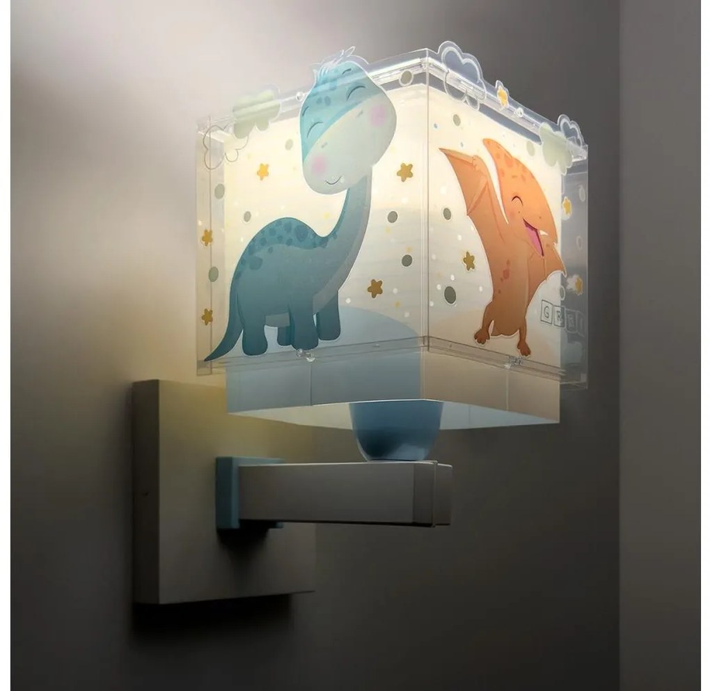Dalber 63459 - Dziecięca lampa ścienna BABY DINOS 1xE27/15W/230V wielobarwna