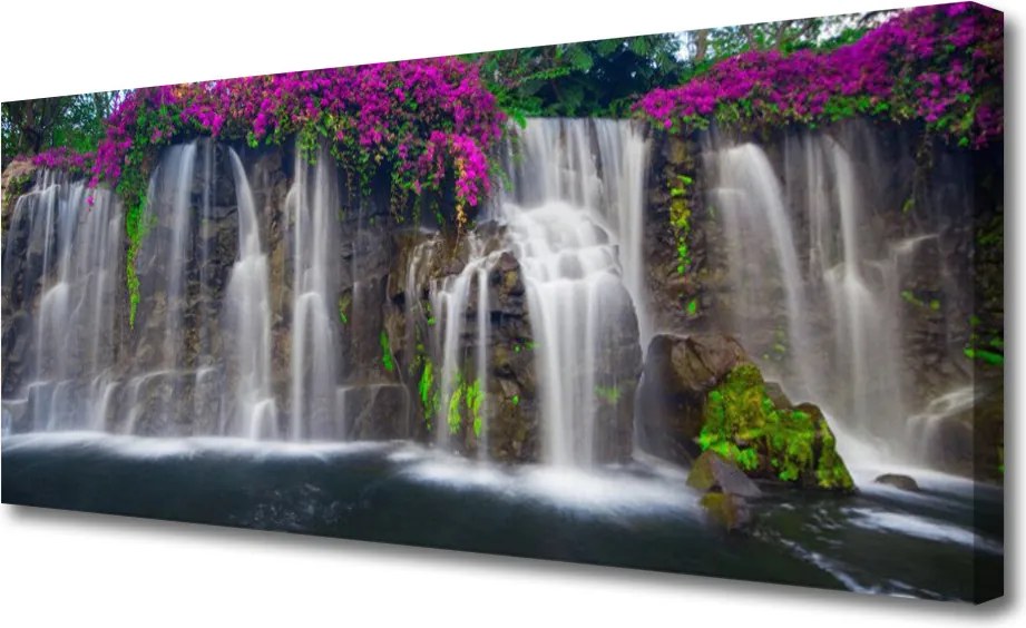 Obraz na płótnie Potężny Wodospad Górski