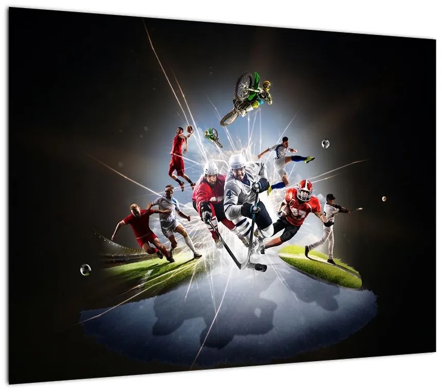 Obraz - Sportowcy (70x50 cm)