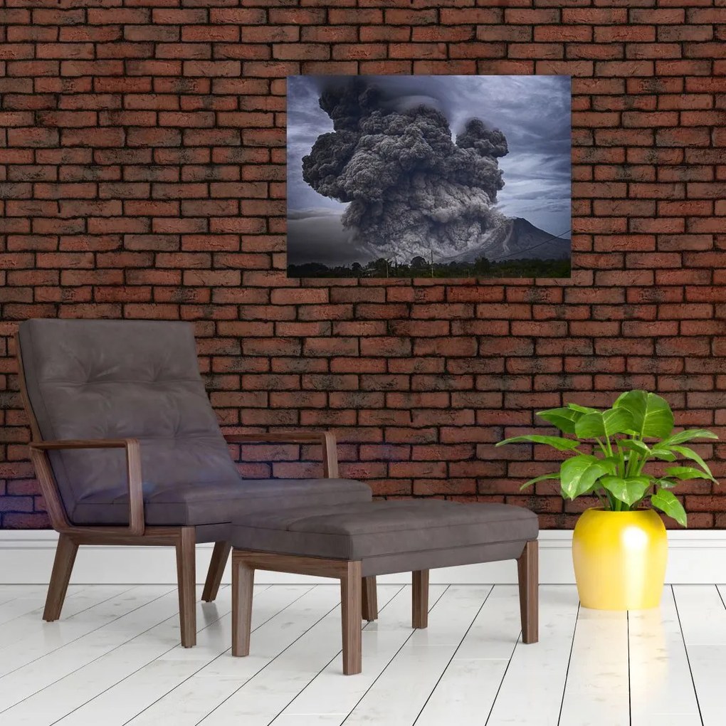 Obraz na szkle - Erupcja wulkanu (70x50 cm)