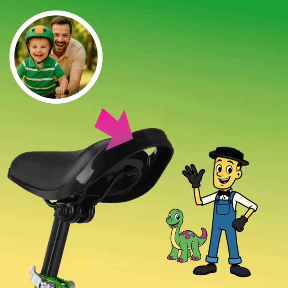 Rowerek biegowy QUIDO, od 3 lat, zielona Rennmeister