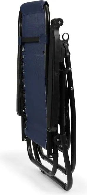 Składany leżak ogrodowy, tarasowy Rimini 009, niebieski